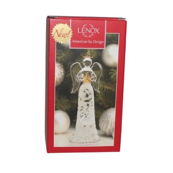Lenox Joyous Tidings Noel Angel Glass Holiday Ornament - Picture 1 of 6